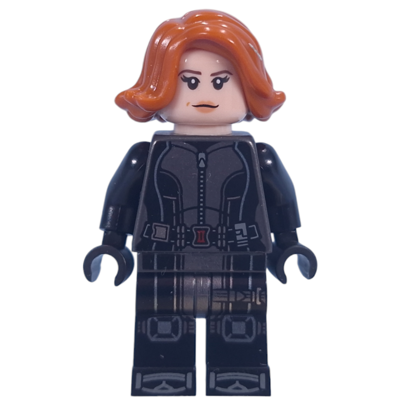 LEGO Black Widow, Pearl Dark Gray Jumpsuit, Medium Azure Highlights (fig-013809)