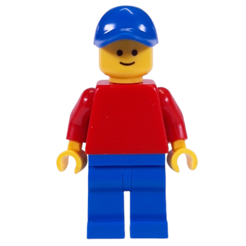 LEGO Red Torso, Blue Legs, Blue Cap (fig-013810)