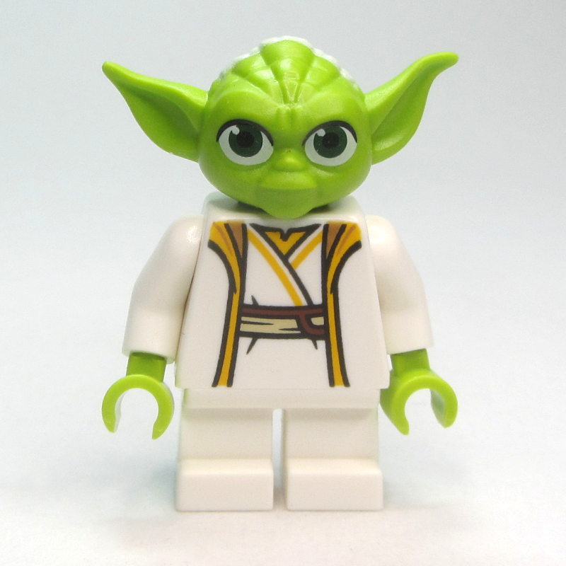 LEGO Yoda, White Robe, Lime Head (fig-013886)