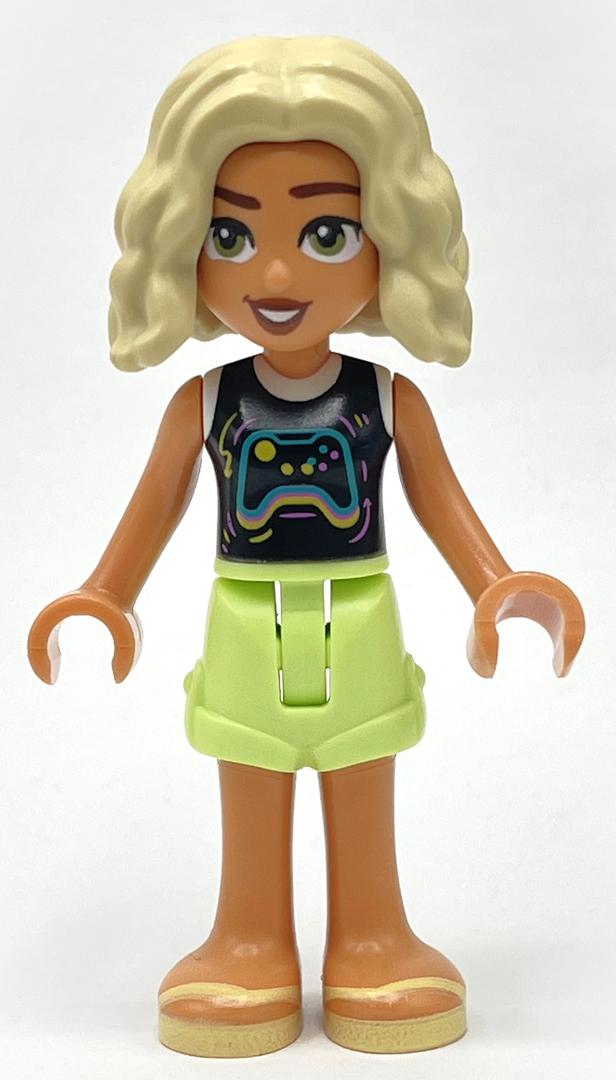 LEGO Nova - Black Top, Bright Light Yellow Shorts (fig-013913)
