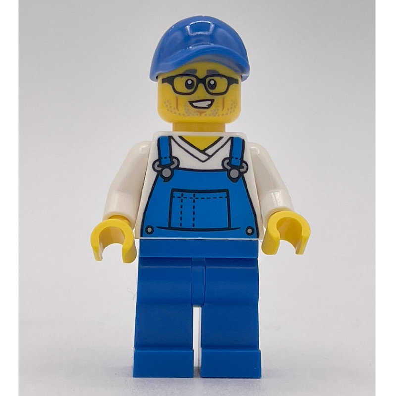 LEGO Man, Blue Overalls, Blue Cap (fig-013931)