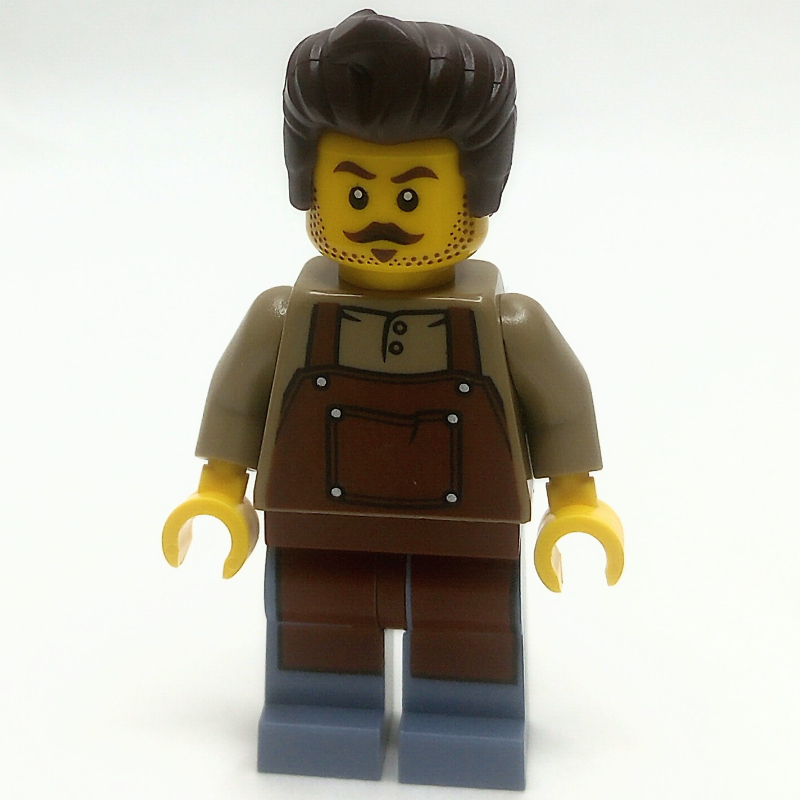 LEGO Barber, Reddish Brown Apron (fig-013941)