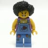Street Musician, Medium Blue Overalls