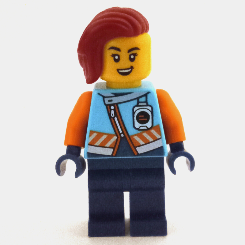 LEGO Ocean Explorer, Iris Icicle, Medium Azure and Dark Blue Suit, Dark Red Hair (fig-013961)
