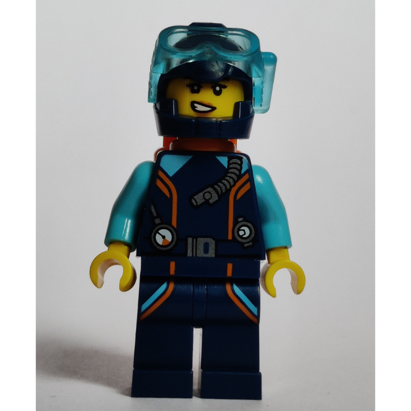LEGO Ocean Explorer Diver, Woman, Dark Blue Wetsuit and Helmet (fig-013964)