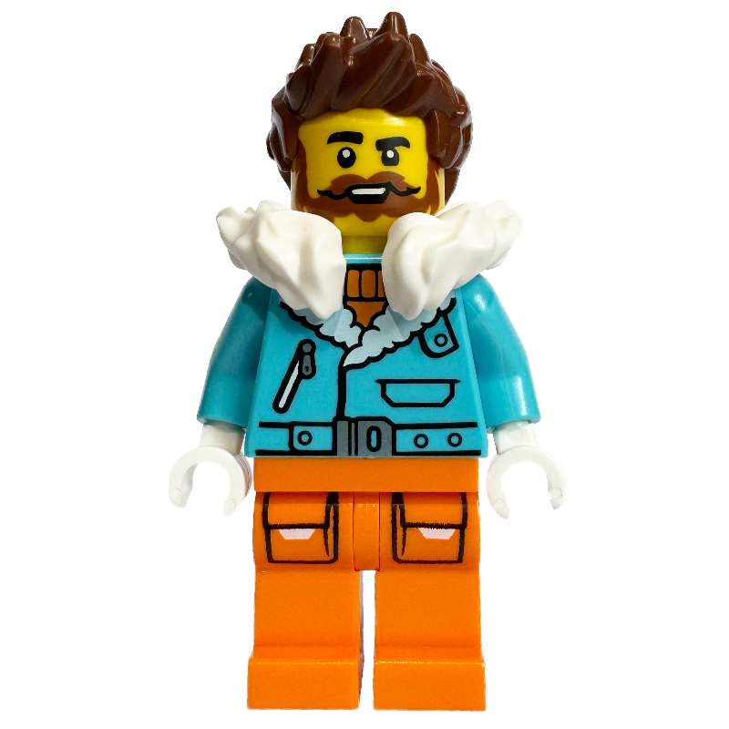 LEGO Arctic Explorer, Captain Nautilus, Medium Azure Jacket, Orange Legs, White Fur Collar (fig-013971)