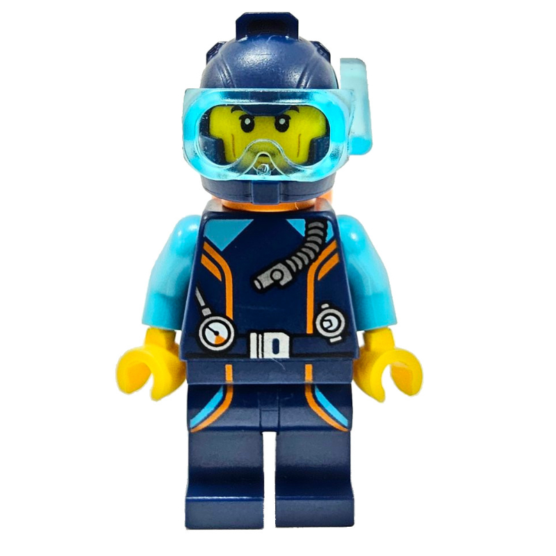LEGO Ocean Explorer Diver, Man, Dark Blue Wetsuit and Helmet (fig-013972)