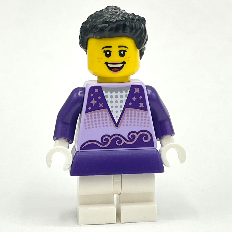 LEGO Ice Skater, Dark Purple and Medium Lavender Torso, Medium White Legs (fig-013982)
