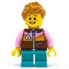 Boy, Reddish Brown Jacket, Dark Turquoise Legs