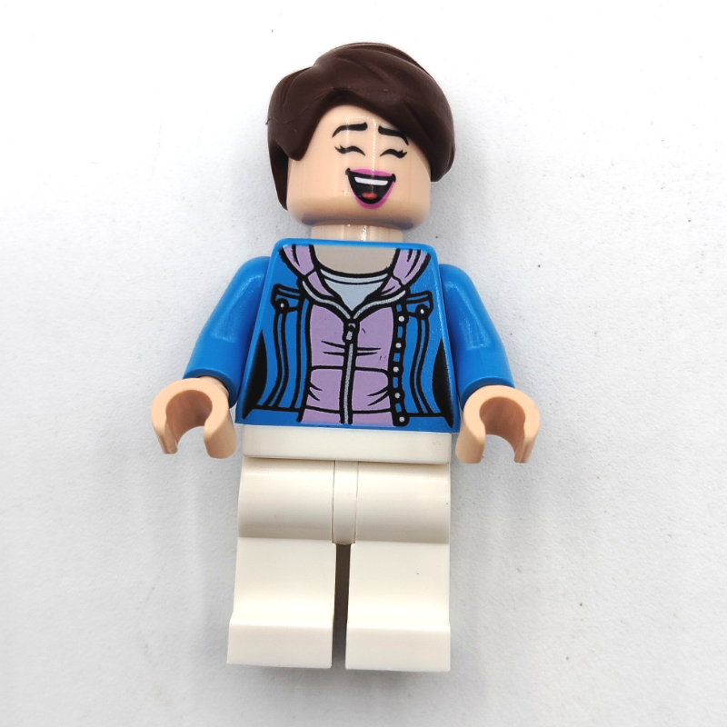 LEGO Soccer Fan, Dark Azure Jacket, Reddish Brown Hair (fig-014014)