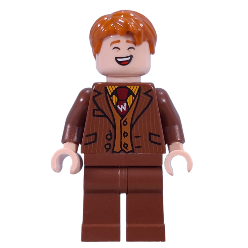 LEGO George Weasley in Reddish Brown Suit, Dark Red Tie (fig-014026)