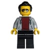 Light Bluish Grey Torso, Black Legs, Black Hair, Sunglasses