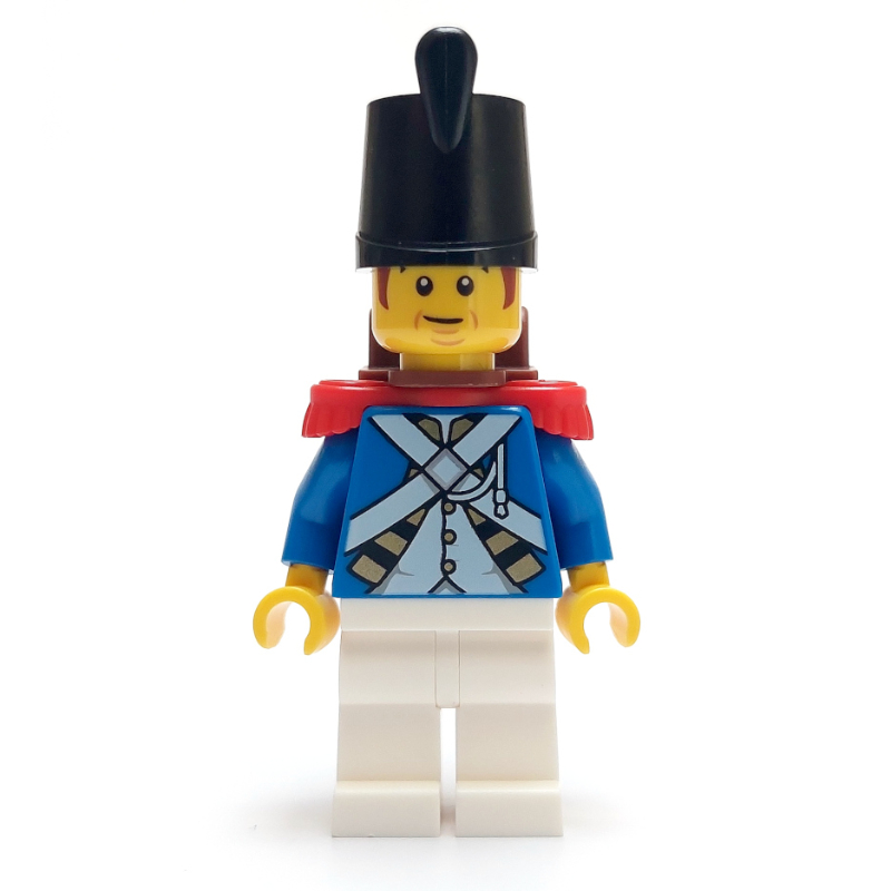LEGO Soldier (Bluecoat) - Backpack, Red Epaulette, Reddish Brown Sideburns (fig-014117)