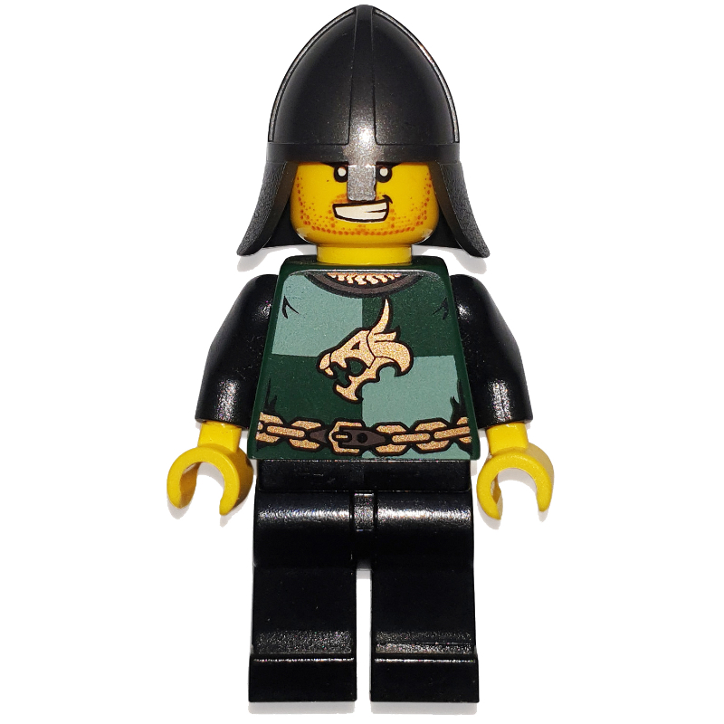 LEGO Dragon Knight, Dark Green, Pearl Dark Gray Helmet, Angry (fig-014124)