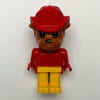 Bertie Bulldog, Brown Head, Red Torso, Yellow Legs, Red Fire Helmet