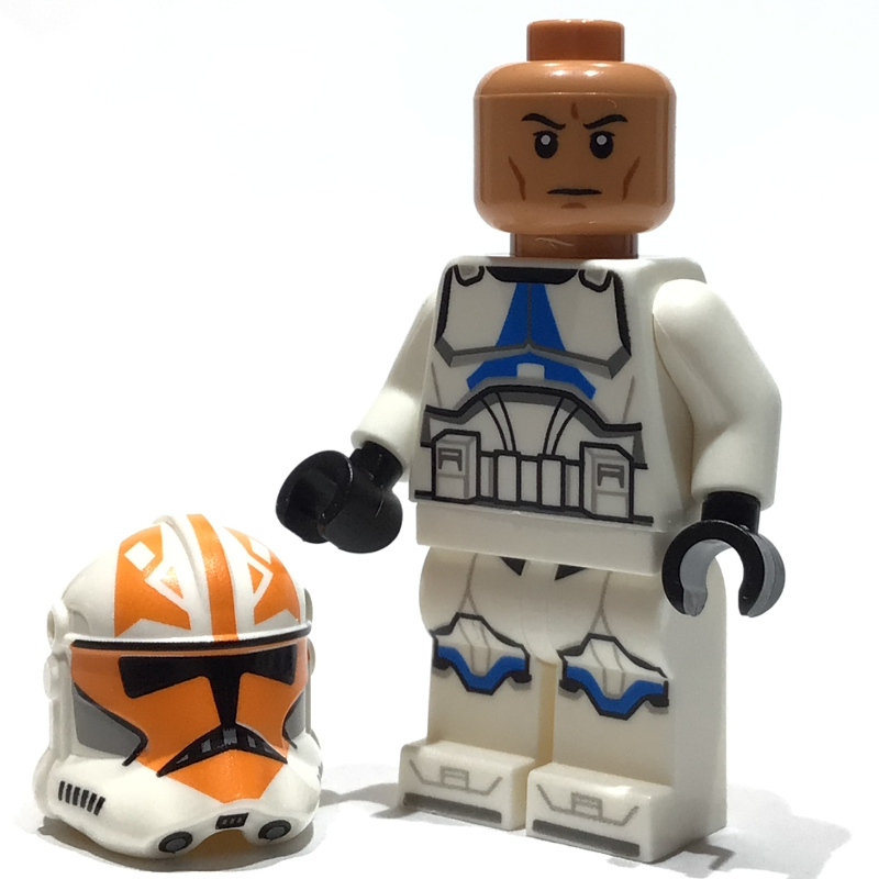 LEGO Clone Trooper, 332nd Company, Orange Markings, Visor Holes (fig-014194)