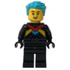 Race Driver - Black Torso, Black Legs, Medium Azure Hair