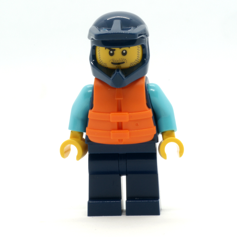 LEGO Ocean Explorer, Man, Dark Blue Wetsuit and Helmet, Live Jacket (fig-014270)