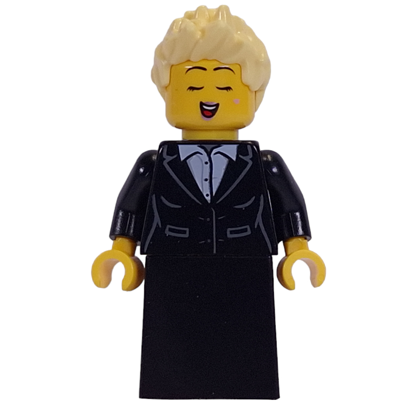 LEGO Carol Singer, Black Torso, Black Dress, Bright Light Yellow Hair (fig-014277)