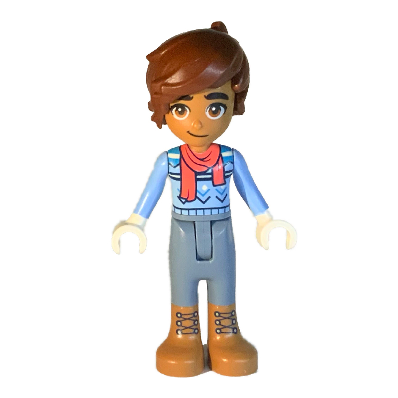 LEGO Leo - Bright Light Blue Sweater, Sand Blue Legs, Reddish Brown Hair (fig-014283)