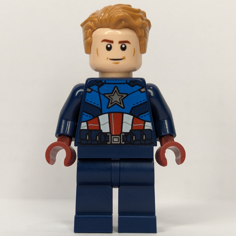LEGO Captain America with Dark Blue Suit, Hair (fig-014284)