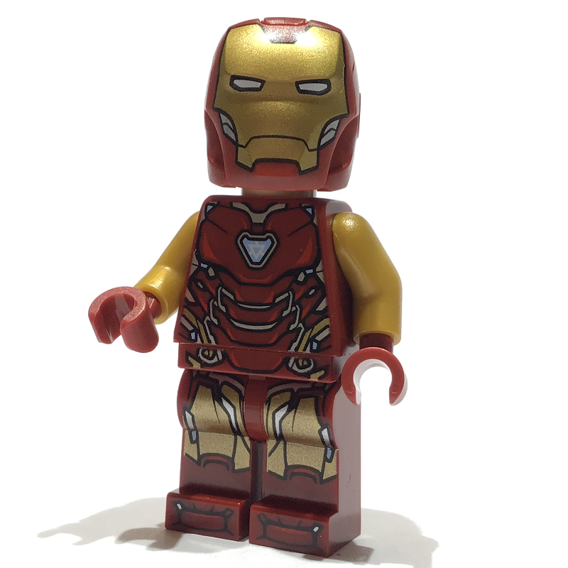 LEGO Iron Man Mark 85 Armor, Pearl Gold Arms, Angular Helmet (fig-014288)