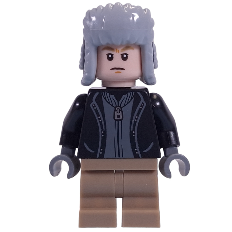 LEGO Draco Malfoy - Black Jacket, Light Bluish Grey Ushanka (fig-014303)