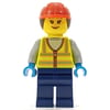 Ground Crew, Vibrant Yellow Safety Vest, Ponytail