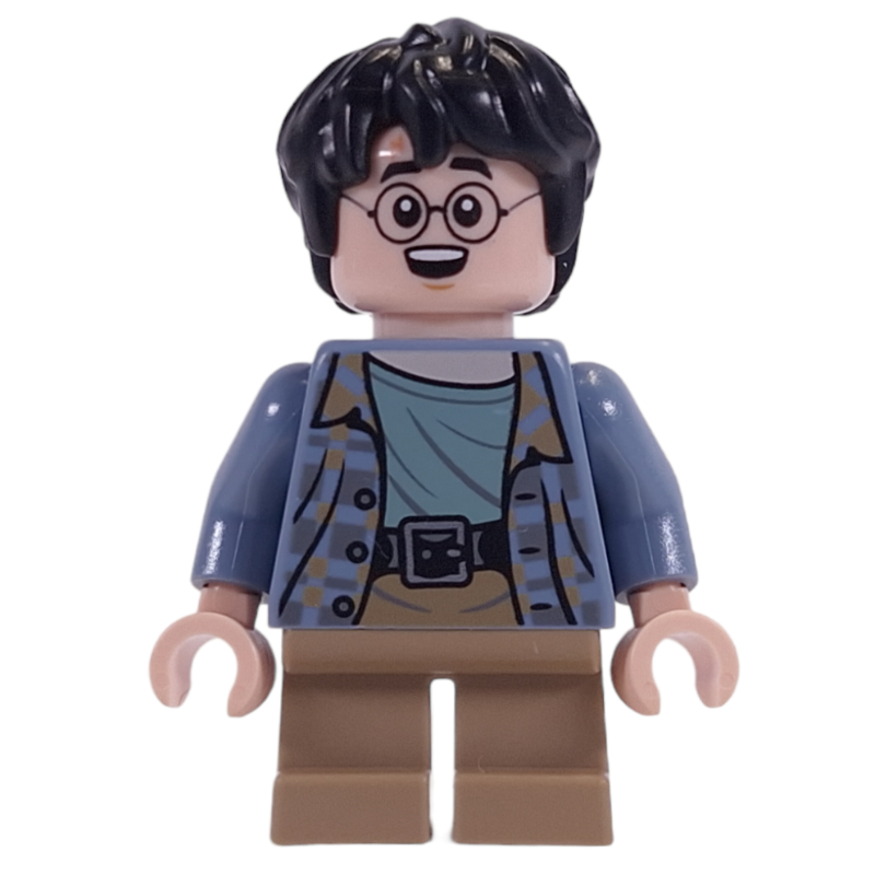 LEGO Harry Potter, Sand Blue Shirt, Short Dark Tan Legs, Excited (fig-014341)