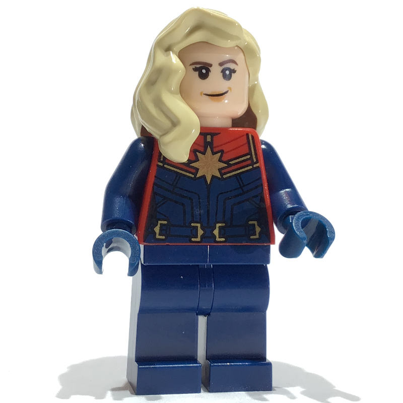 LEGO Captain Marvel, Mid-length Tan Hair (fig-014388)