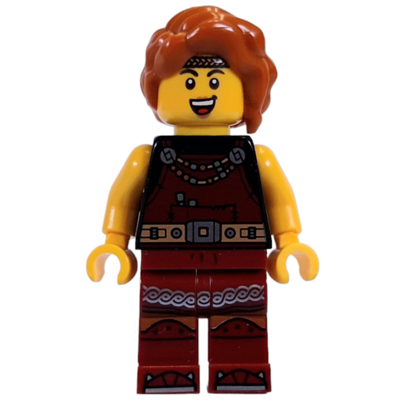 LEGO Viking, Dark Red Overalls, Dark Orange Hair (fig-014393)