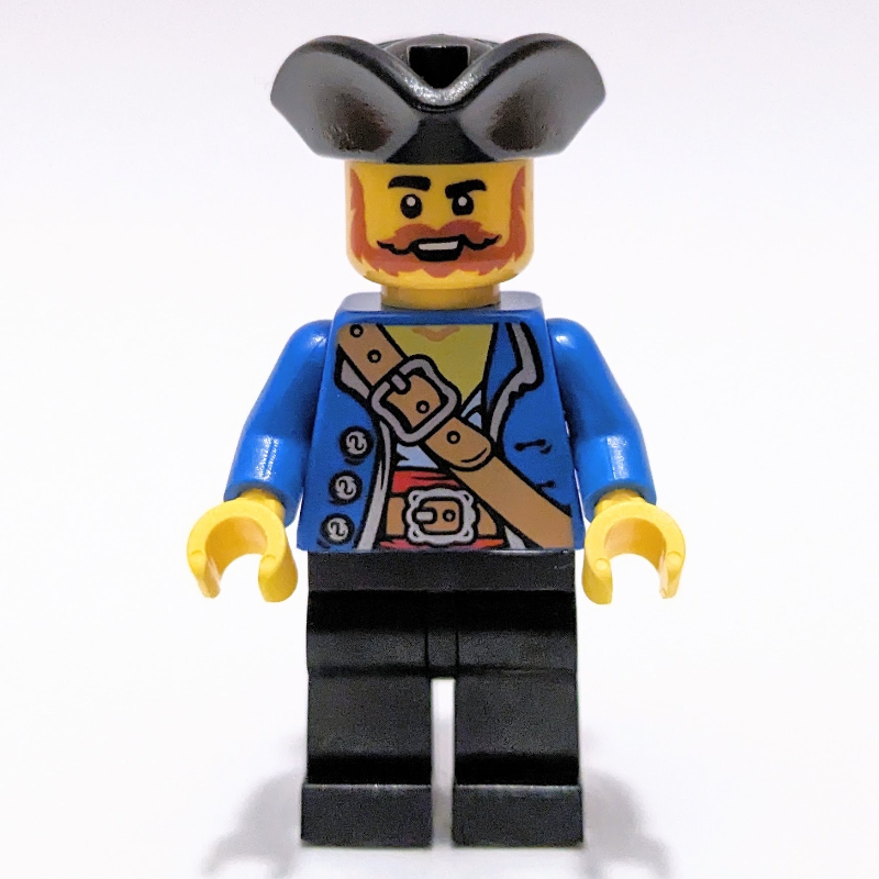 LEGO Pirate - Blue Jacket, Black Legs, Black Tricorne (fig-014410)