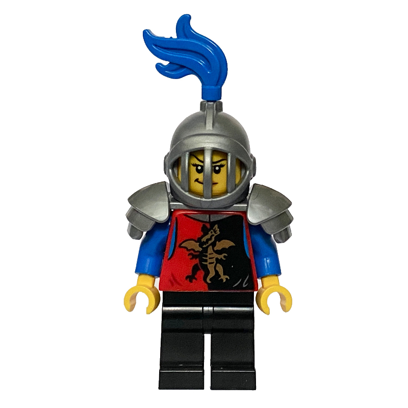 LEGO Knight (Dragon Knights) - Reissue, Black Legs, Shoulder Gaurds (fig-014421)