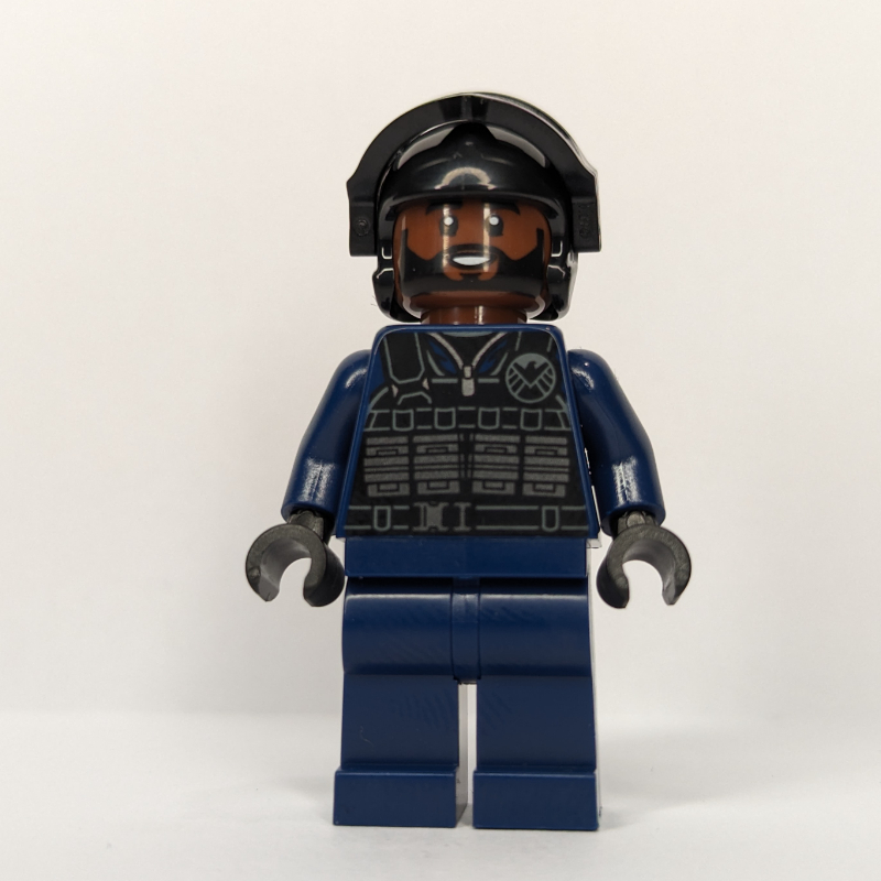 LEGO SHIELD Agent, Reddish Brown Head (fig-014432)