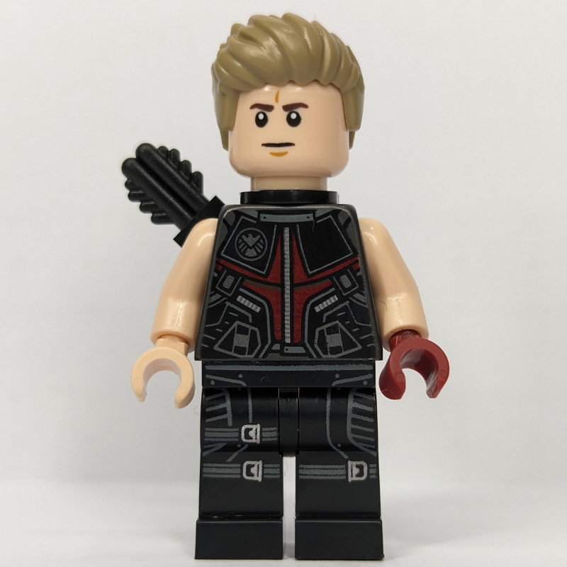 LEGO Hawkeye, Dark Tan Hair, Dark Red Hand (fig-014437)