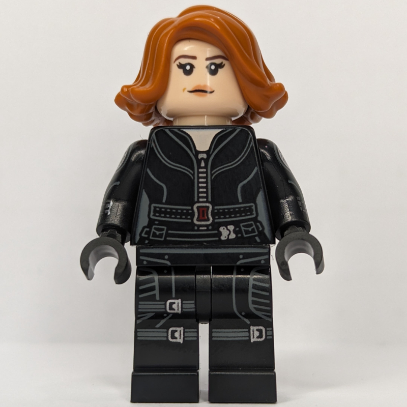 LEGO Black Widow, Black Jumpsuit, Printed Legs (20877 Hair) (fig-014441)