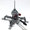 Dwarf Spider Droid, Dark Bluish Gray Dome, Fixed Black Cannon