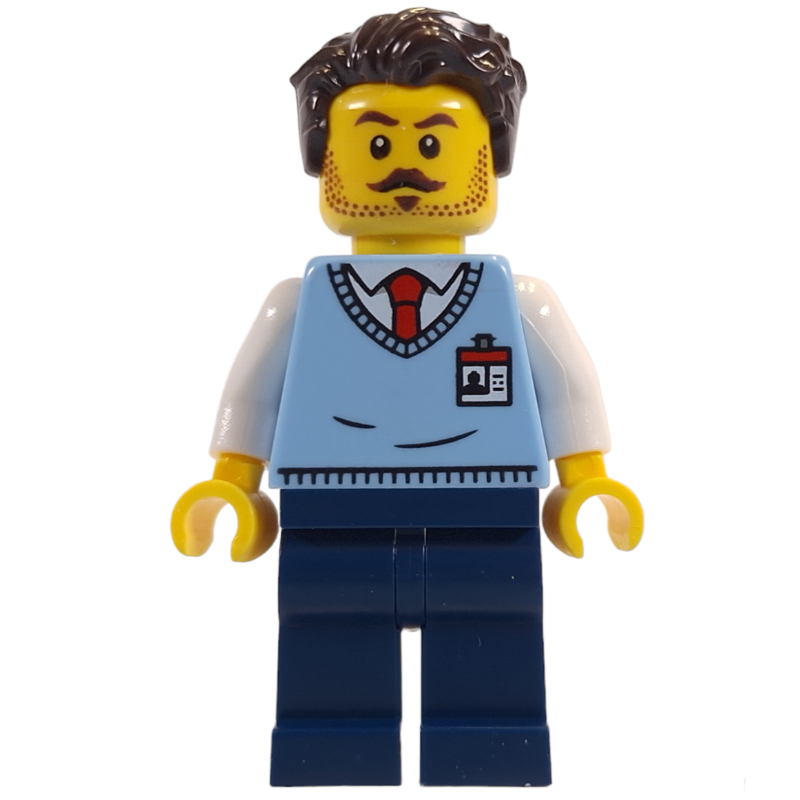LEGO Museum Employee, Dark Brown Hair (fig-014458)