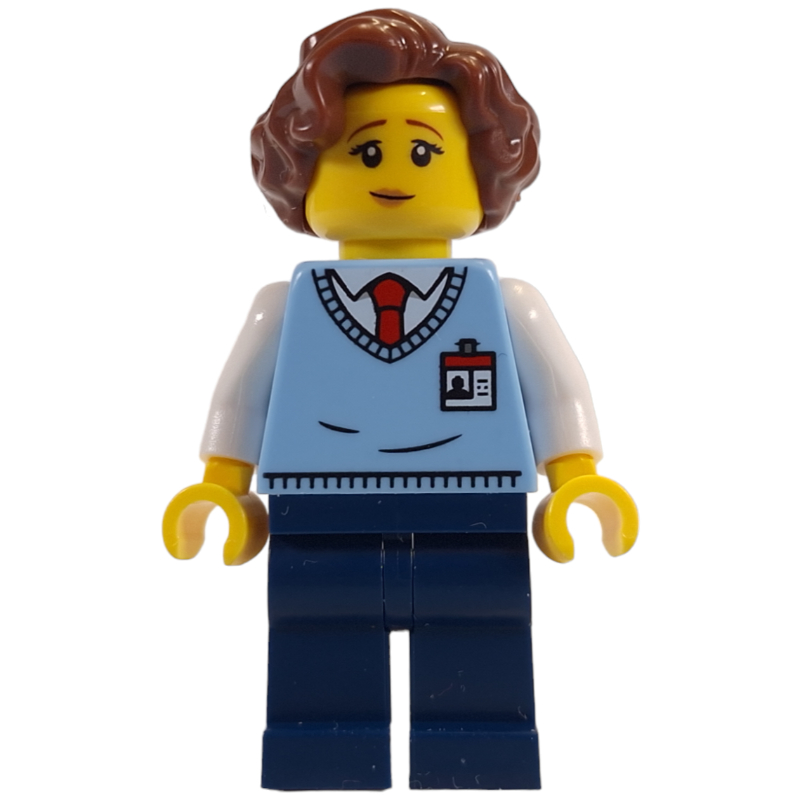 LEGO Museum Employee, Reddish Brown Hair (fig-014460)