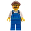 Window Cleaner, Blue Overall, Reddish Brown Cap
