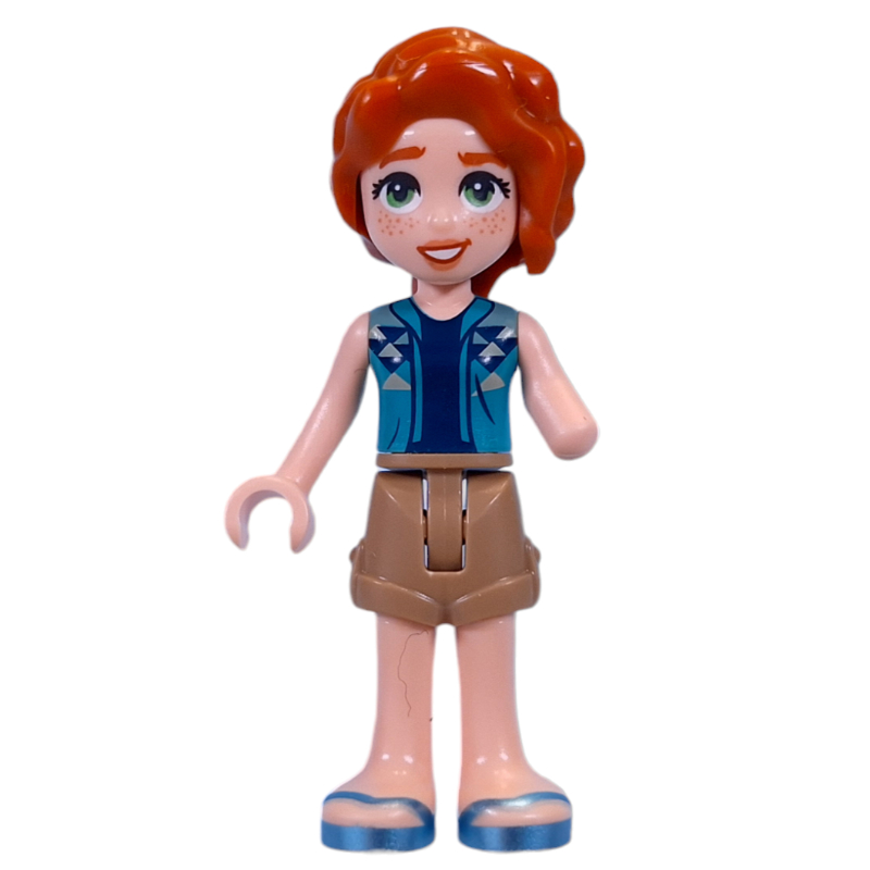LEGO Autumn - Dark Turquoise Top, Dark Tan Shorts (fig-014517)