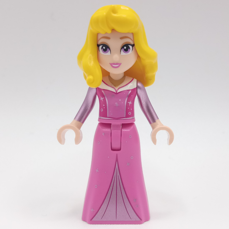 LEGO Aurora - Dark Pink Dress, Big Eyes, Yellow Hair (fig-014627)