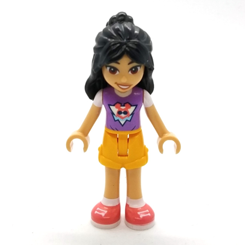 LEGO Liann - Medium Lavender Top, Bright Ligt Orange Shorts (fig-014660)