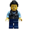 Police Officer - Black Torso, Dark Blue Legs, Black Hair