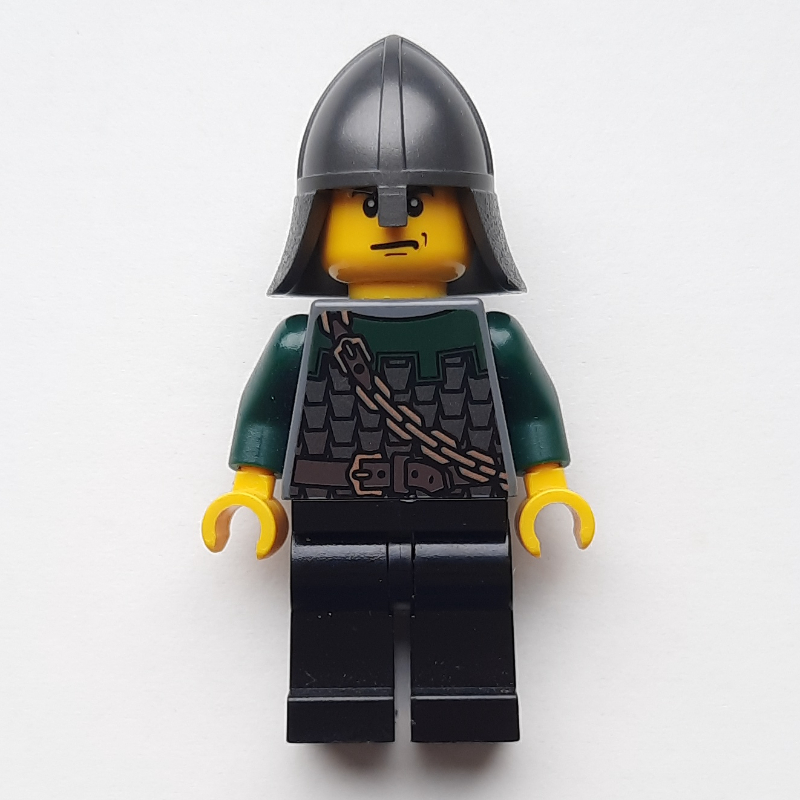 LEGO Dragon Knight, Dark Green, Helmet, Stern (Pearl Titanium) (fig-014711)