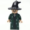 Professor Minerva McGonagall, Dark Green Robe, Black Hat with Dark Tan Hair, Silver Circle Symbols