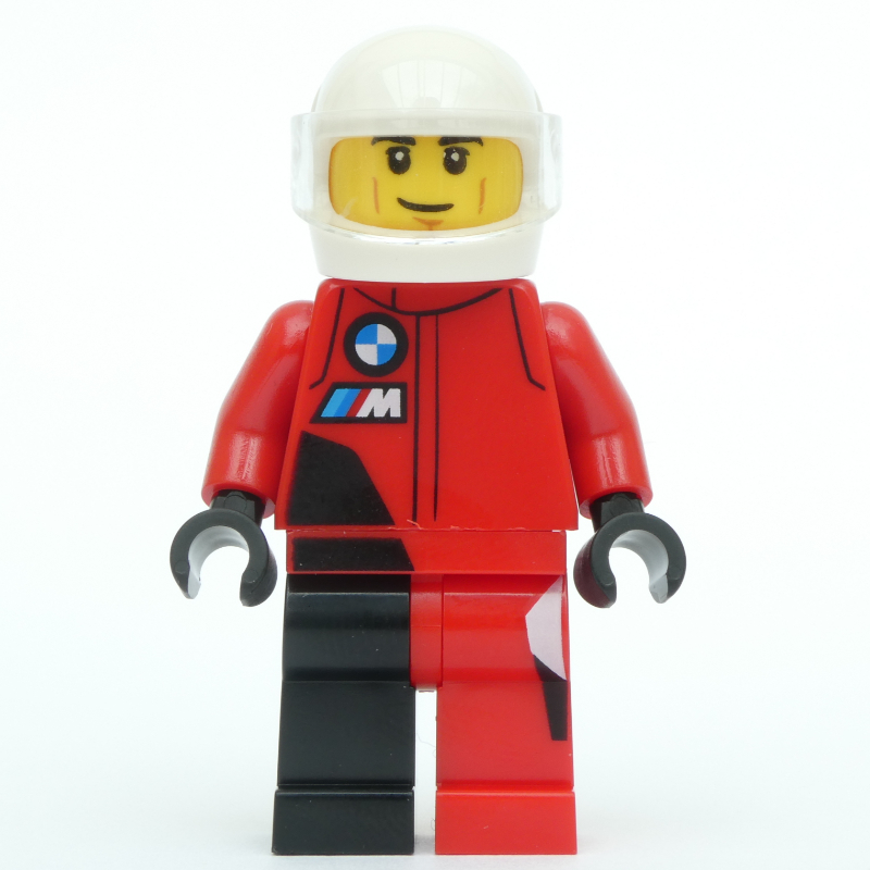 LEGO Race Driver - Red Racing Suit, White Helmet (fig-014816)