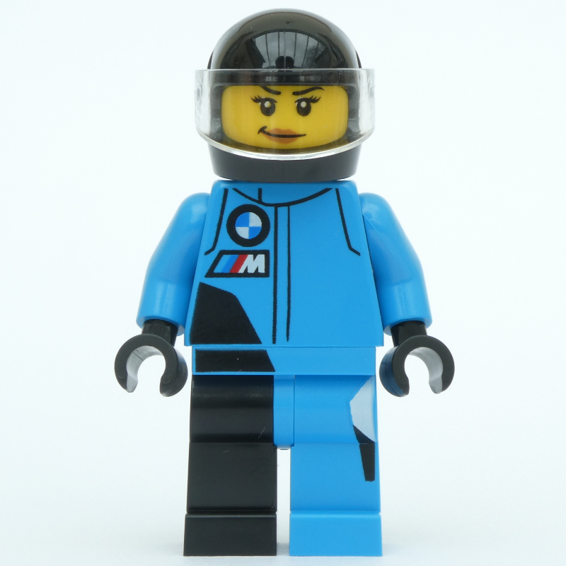 LEGO Race Driver - Dark Azure Racing Suit, Black Helmet (fig-014817)