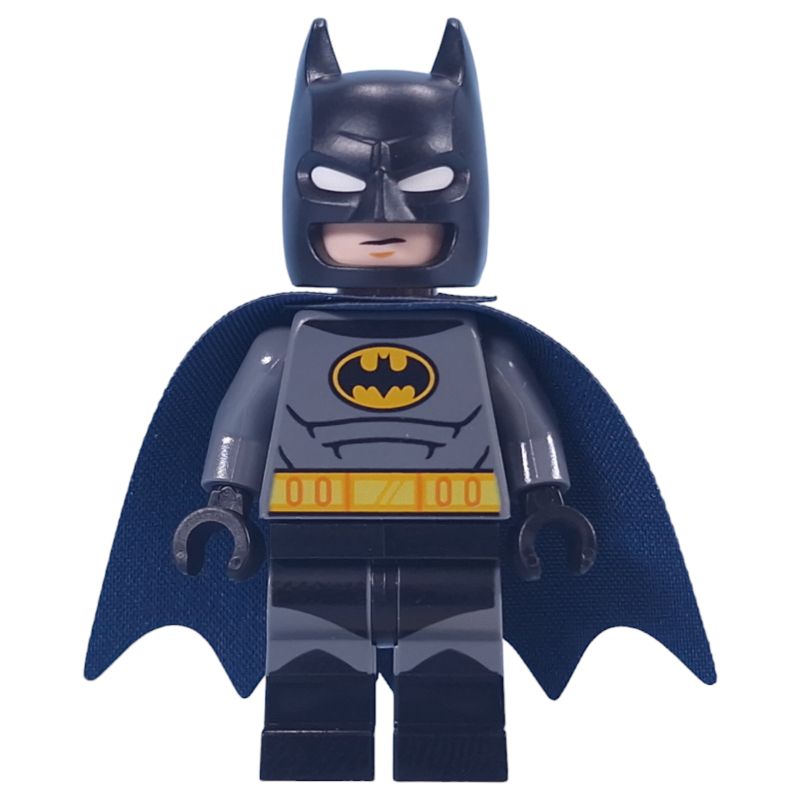 LEGO Batman, Dark Bluish Grey Suit, Black / Dark Blue Cape, Black Cowl (fig-014857)