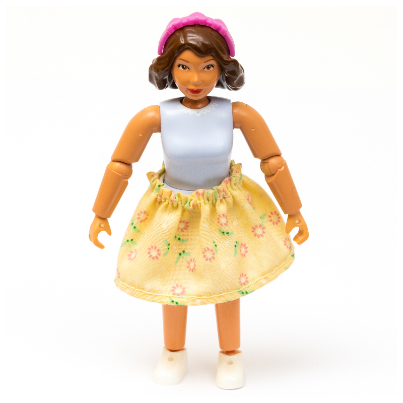 LEGO Belville Figure, Light Yellow Skirt, Medium Dark Pink Headband (fig-014905)